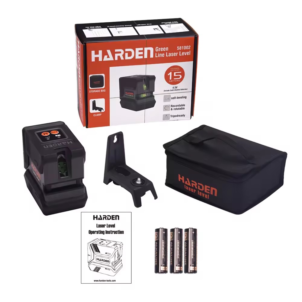 HARDEN 10M Green Beam Laser Level Self-Leveling Cross Line Laser Level 581002_img_5