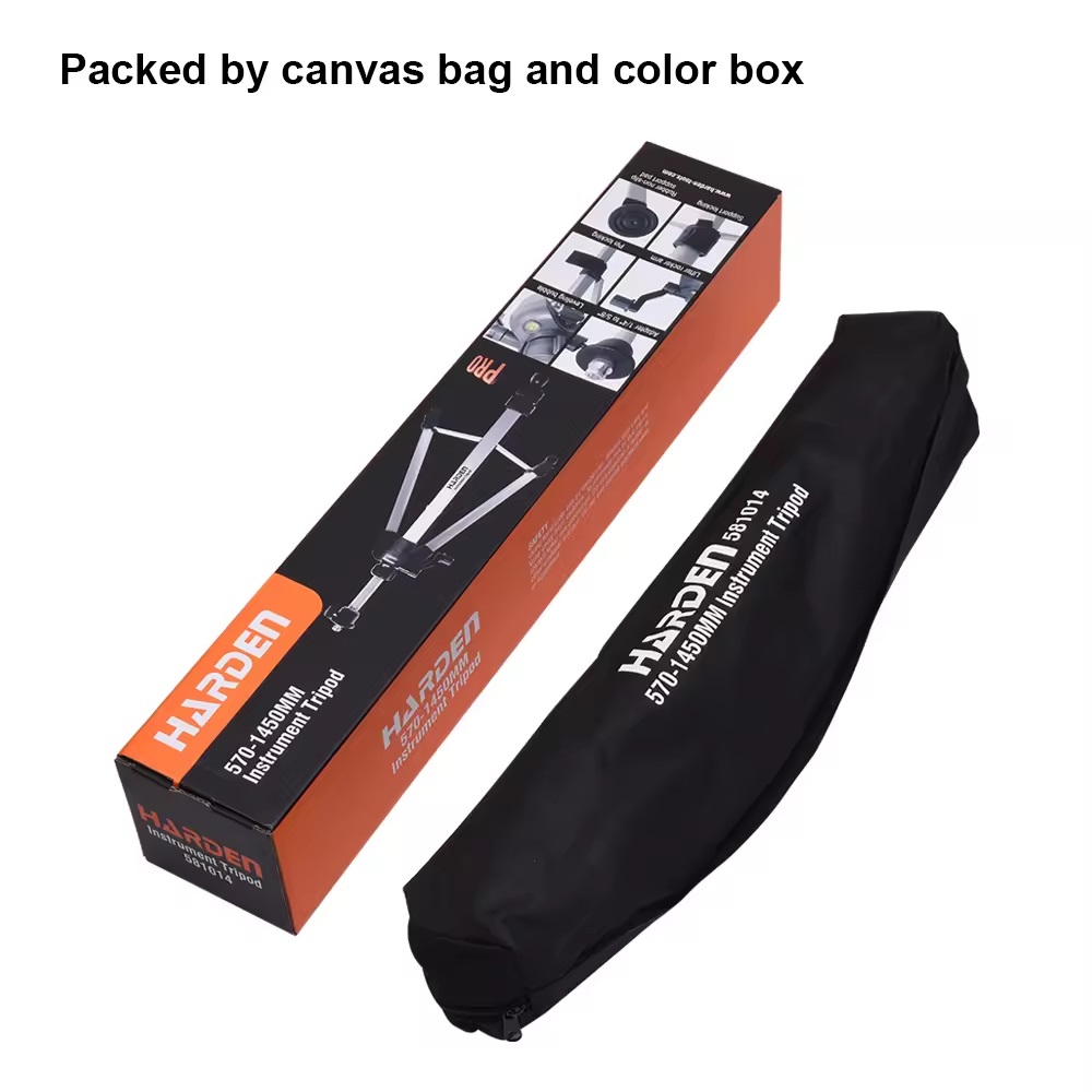 HARDEN 570mm-1450mm aluminum elevator tripod optical instruments tripod laser level tripod 581014_img_5