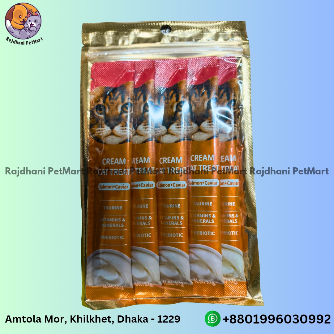 Linsen Cream Cat Treat Salmon + Caviar 17g×5