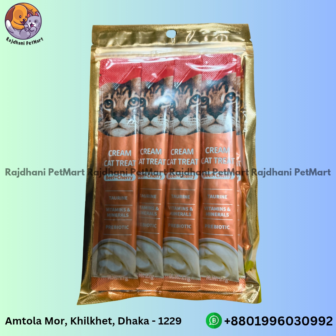 Linsen Cream Cat Treat Beef + Cherry 17g×5