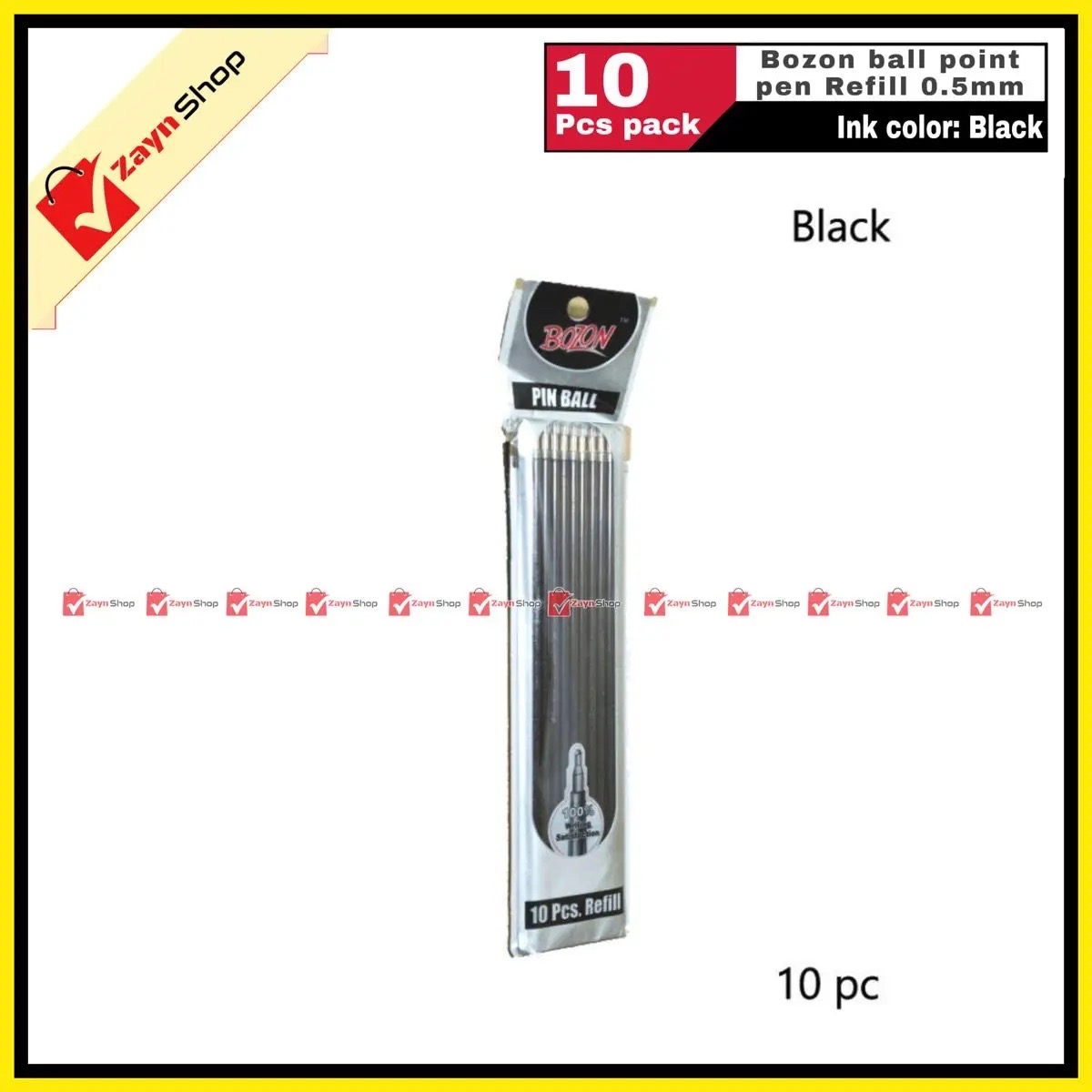 Bozon Ball Point Pen Refill 0.5mm Black ink 10pcs_img_0