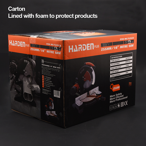 HARDEN Electric Mitre Saw, 255mm, 1350W Power Aluminum Cutting Portable Electric, Mitre Saw 753522_img_1