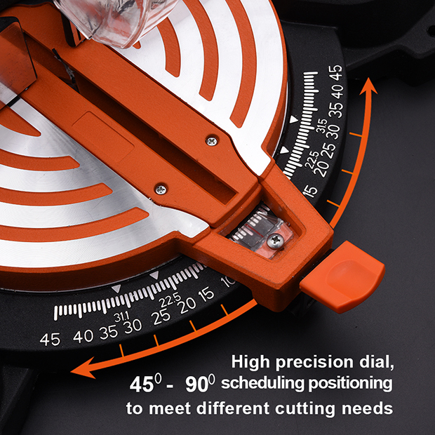 HARDEN Electric Mitre Saw, 255mm, 1350W Power Aluminum Cutting Portable Electric, Mitre Saw 753522_img_2