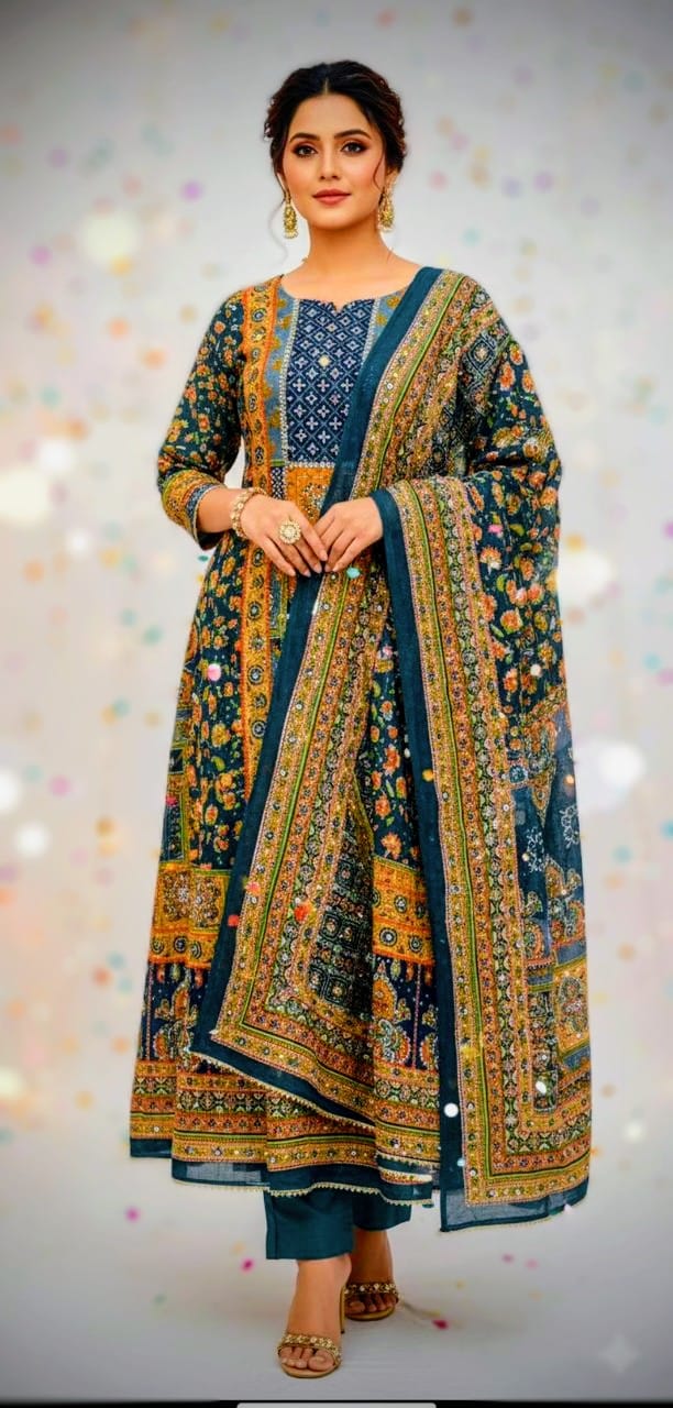 গর্জিয়াস লাহোরি থ্রি পিস (সেলাই বিহীন)