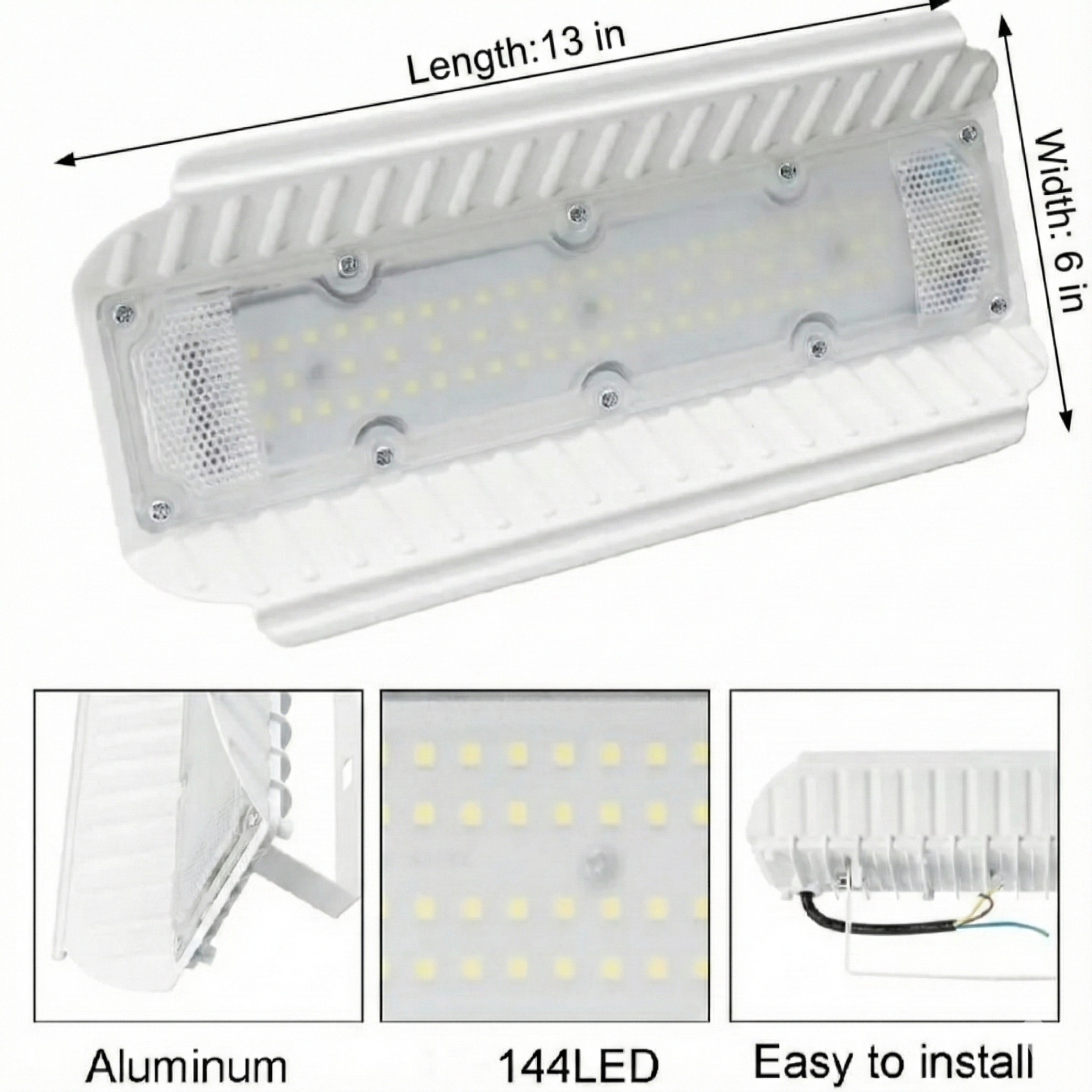 100W LED Flood Light | 144 LED Lodine Tungsten Warm Golden Light | Waterproof Outdoor Light (AC 220–240V)