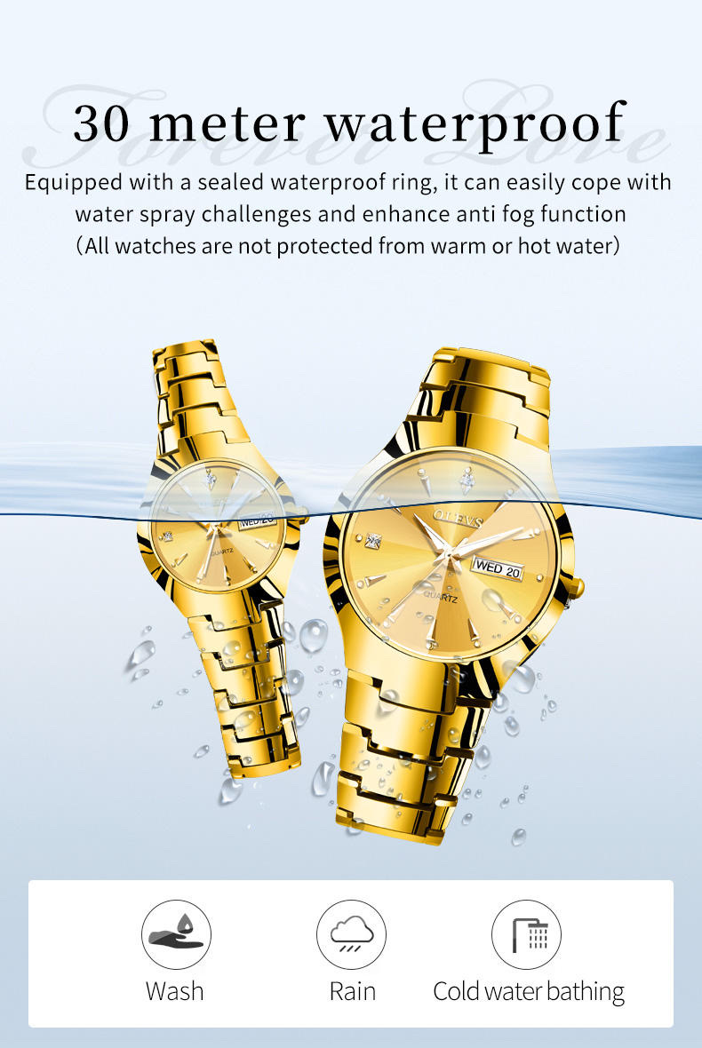 OLEVS 8697 Ladies Chain Watch- Golden Dial- Golden Bezel- Golden Chain- TF Code OL973CF_img_6