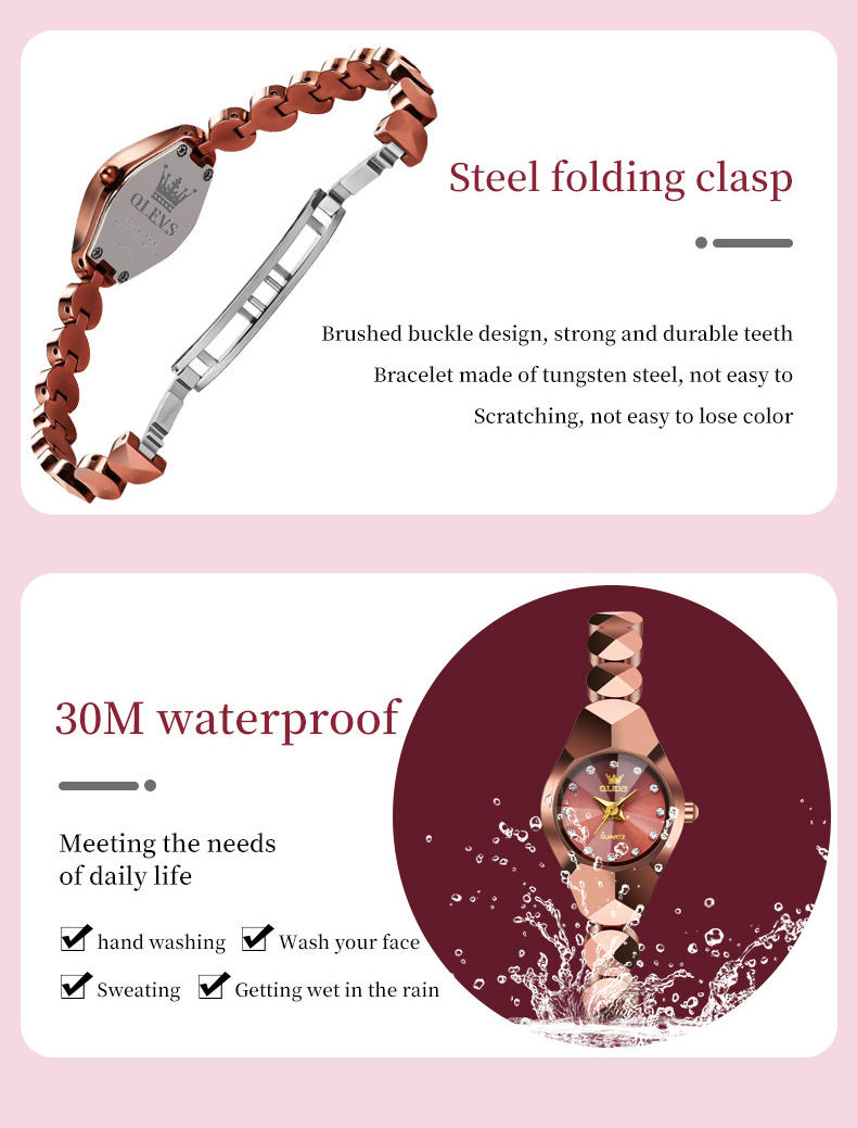 OLEVS 7007 Ladies Chain Watch- Coffee Dial- Coffee Bezel- Coffee Chain- TF Code OL972CF_img_8