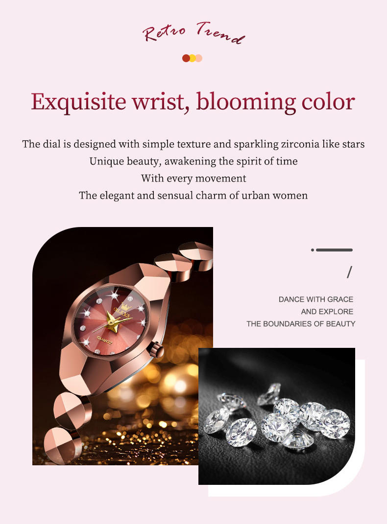 OLEVS 7007 Ladies Chain Watch- Coffee Dial- Coffee Bezel- Coffee Chain- TF Code OL972CF_img_10