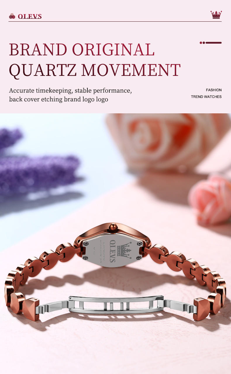 OLEVS 7007 Ladies Chain Watch- Coffee Dial- Coffee Bezel- Coffee Chain- TF Code OL972CF_img_11