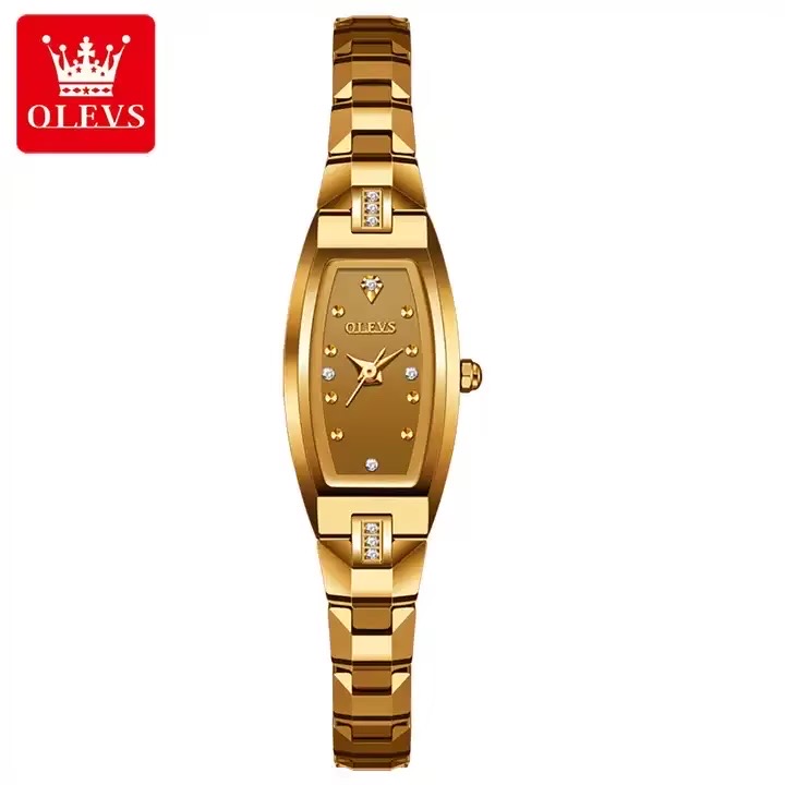 OLEVS 5501 Ladies Chain Watch- Golden Dial- Golden Bezel- Golden Chain- TF Code OL974CF_img_0