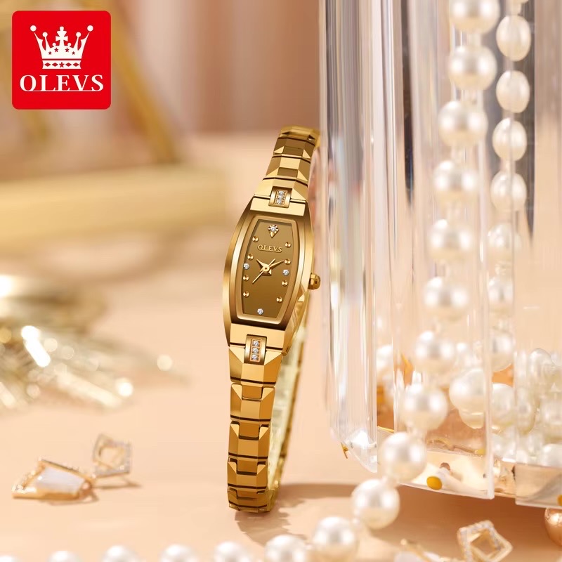 OLEVS 5501 Ladies Chain Watch- Golden Dial- Golden Bezel- Golden Chain- TF Code OL974CF_img_2
