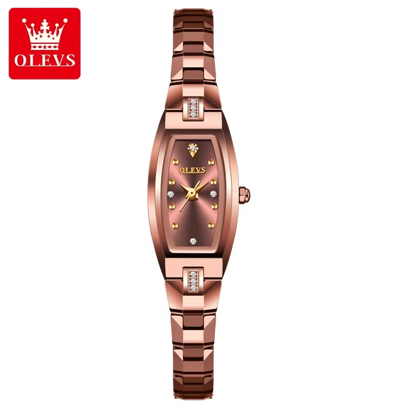OLEVS 5501 Ladies Chain Watch-Coffee Dial- Coffee Bezel- Coffee Chain- TF Code OL975CF_img_0