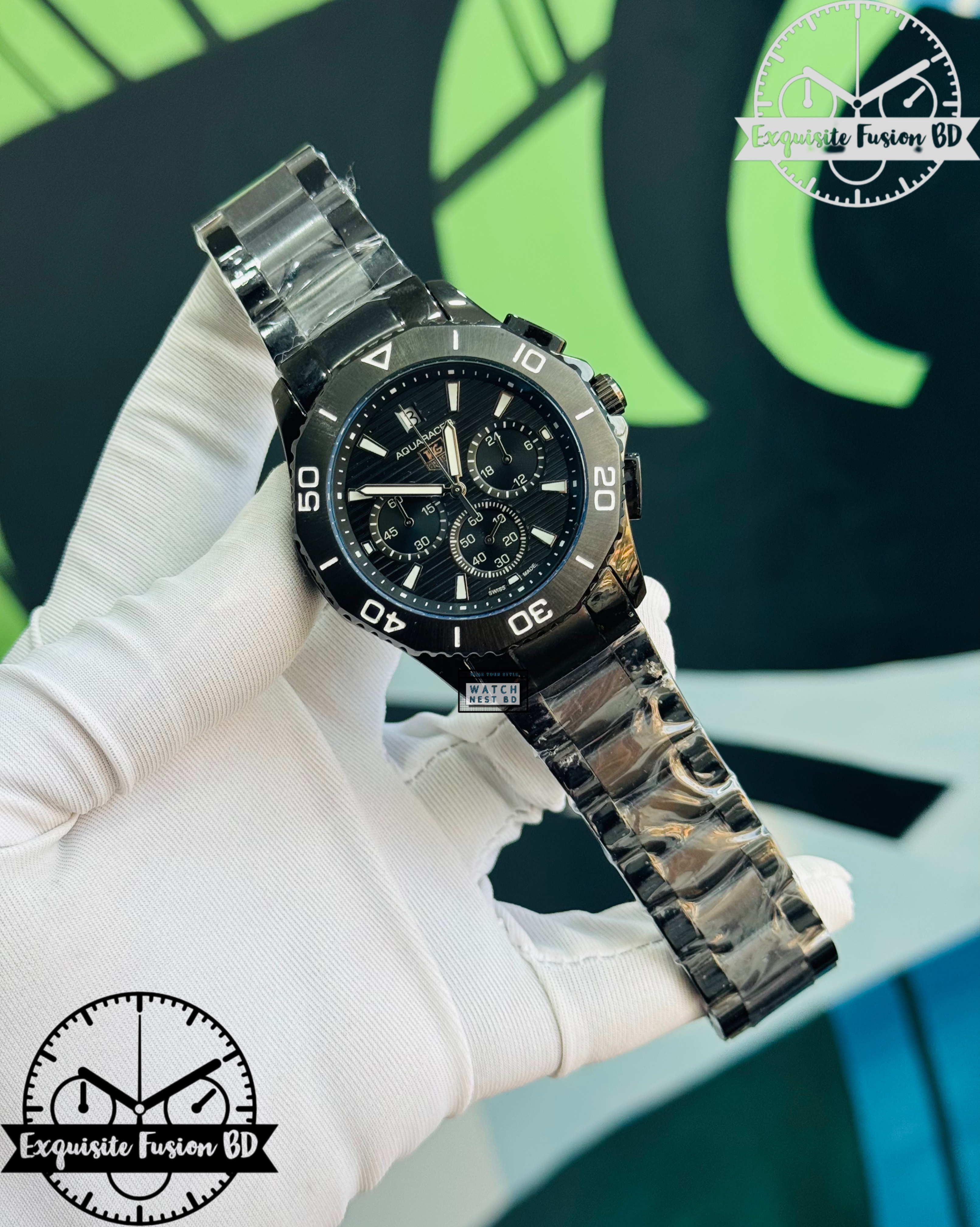 Tag Heuer Full Black Black Chronograph Watch (AA Grade)