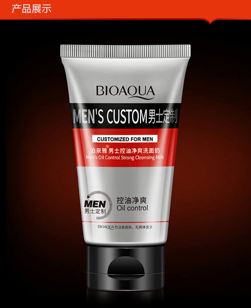 BIOAQUA Deep Cleasing Men Oil Control Strong Milk Face Cleanser- 100g