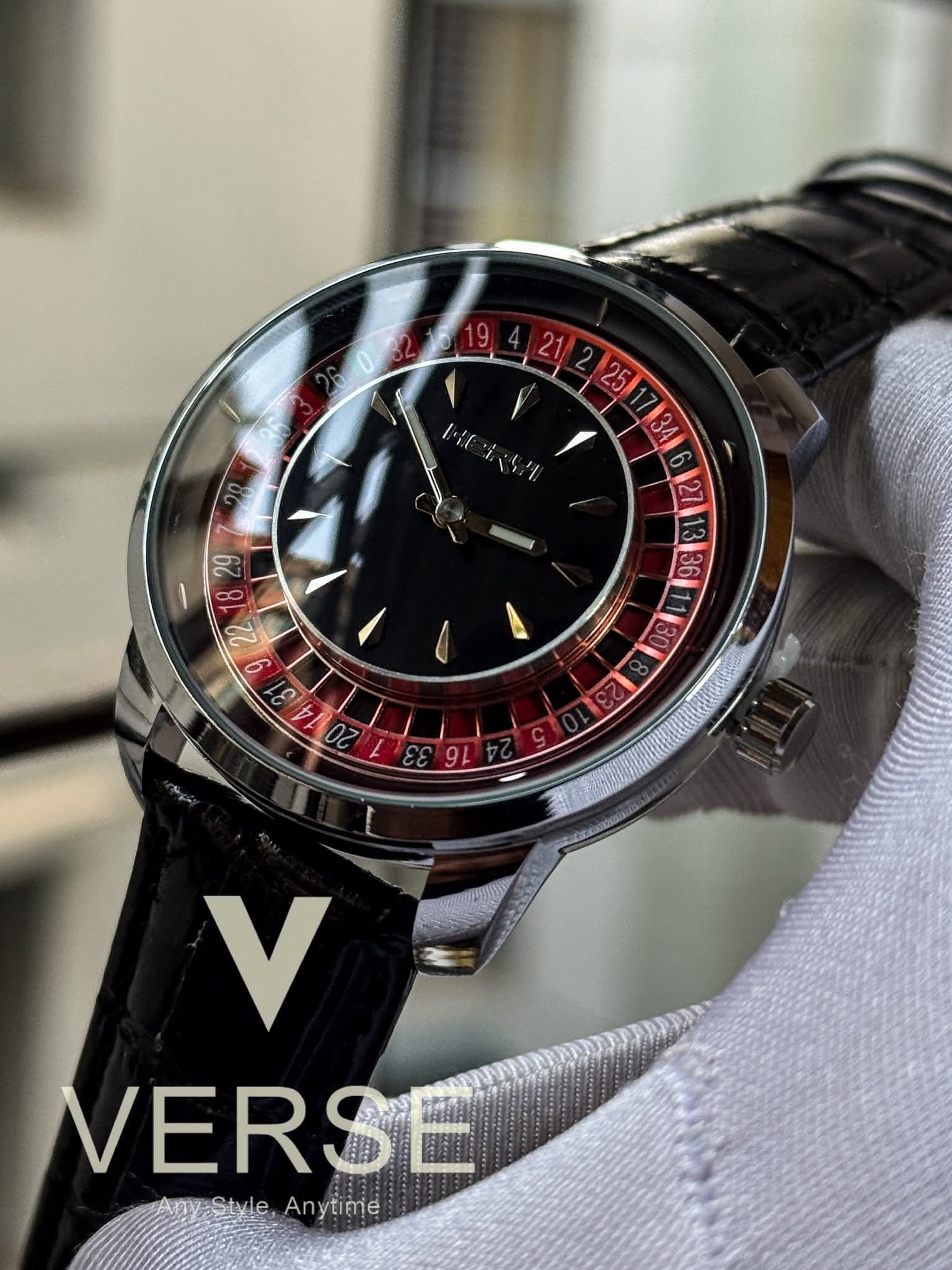 Casino Black Belt Silver Case