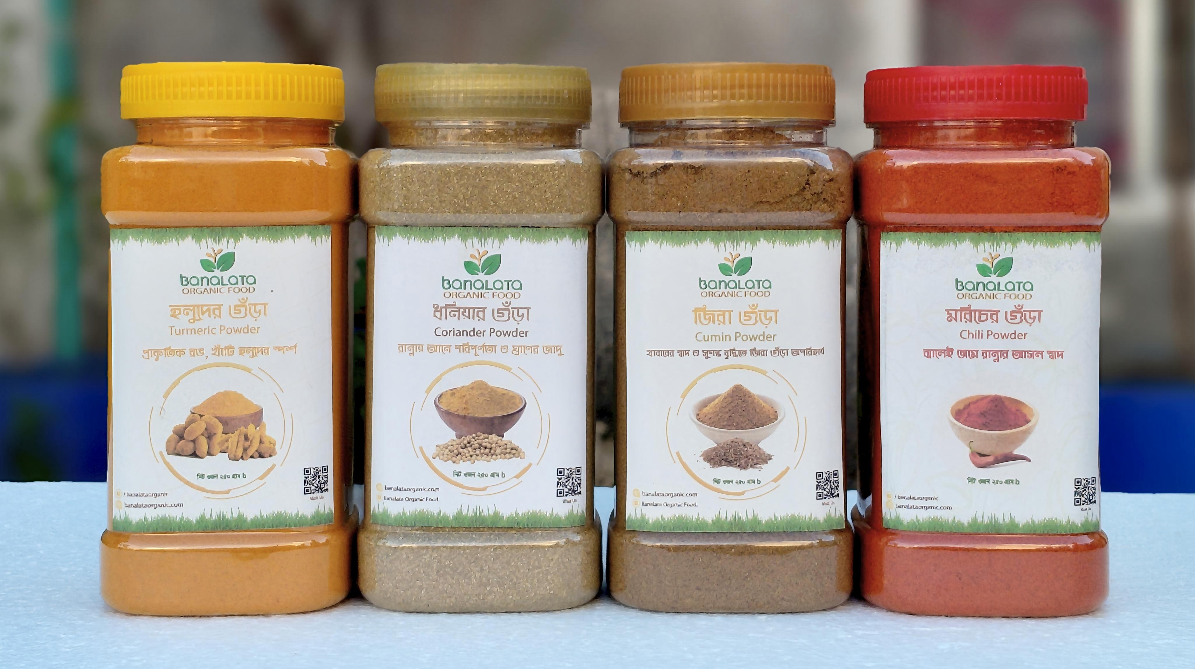 মসলা গুঁড়া কম্বো ২৫০ গ্রাম প্যাকেজ