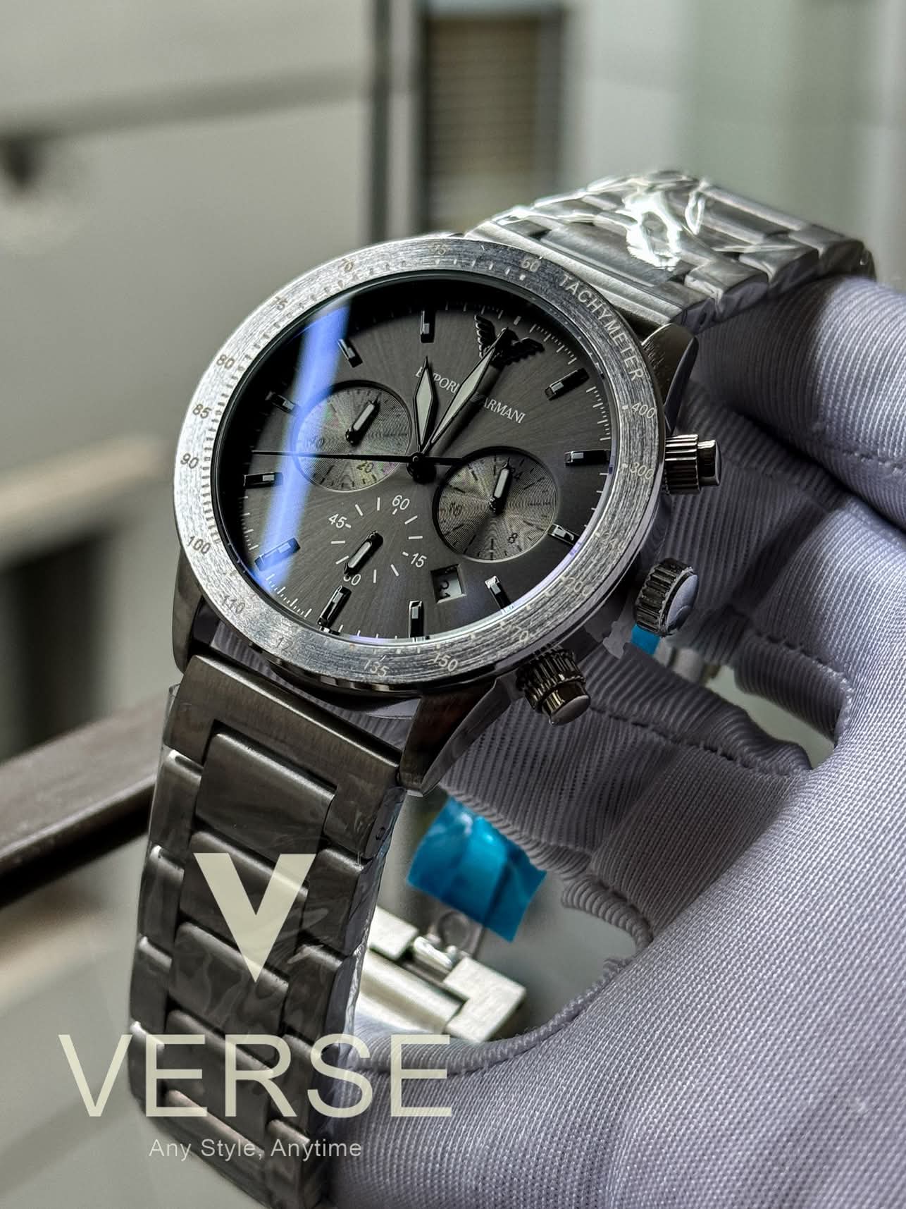 Armani ch matt silver grey dial