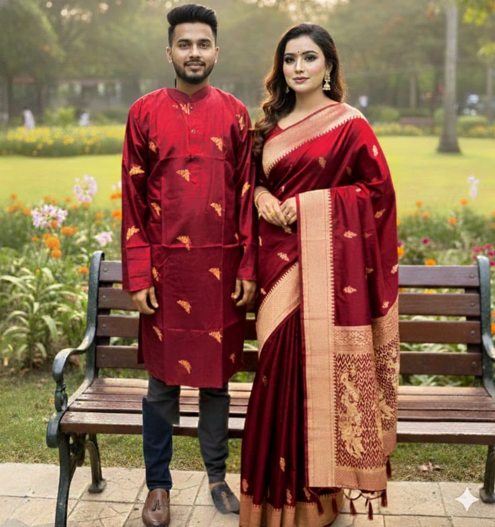 Bodhua Banarasi 16 number designs saree blouse piece - Image 1