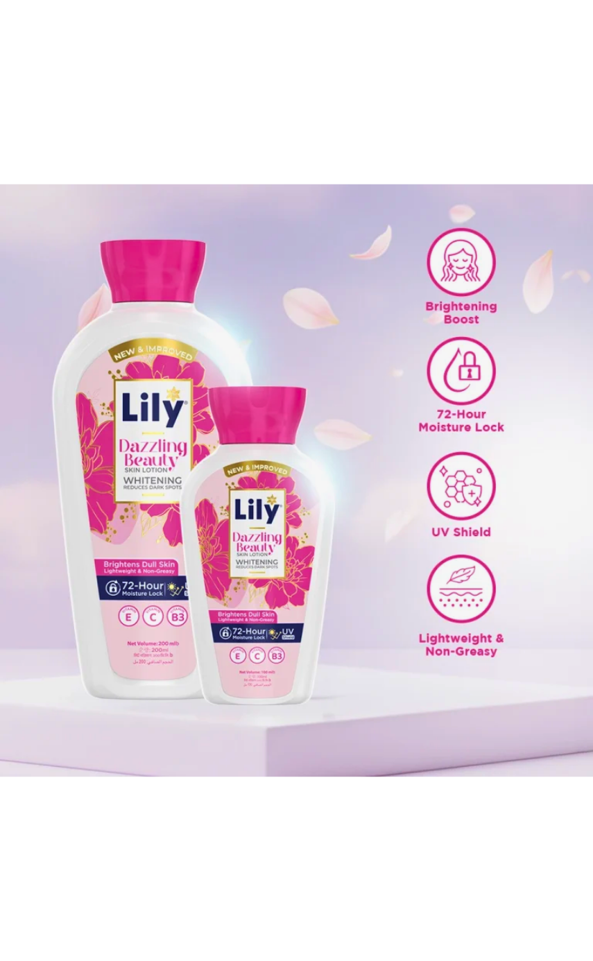 Lily Dazzling Beauty Whitening Skin Lotion 100ml - Image 2