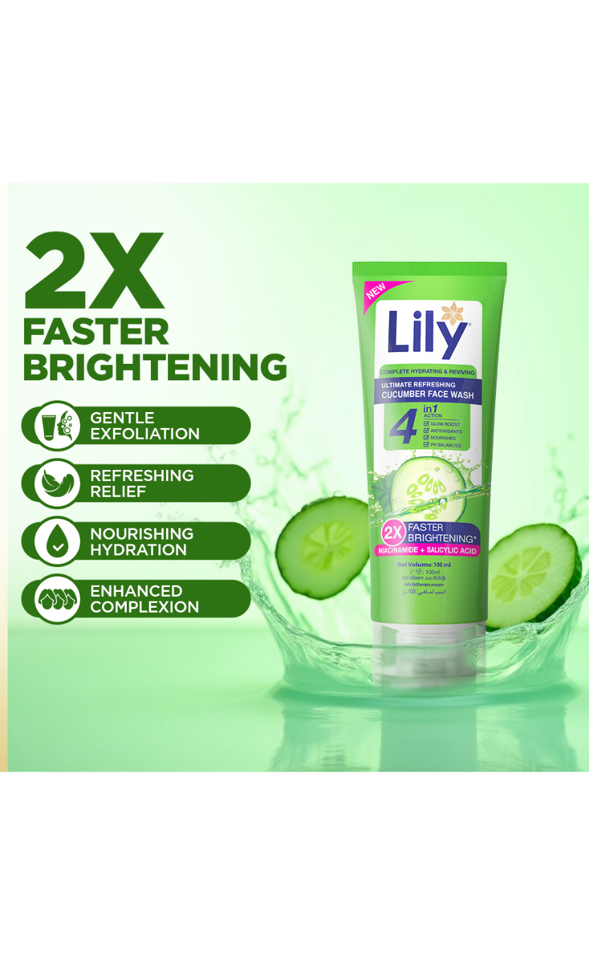 Lily Cucumber Facewash 100ml - Image 4