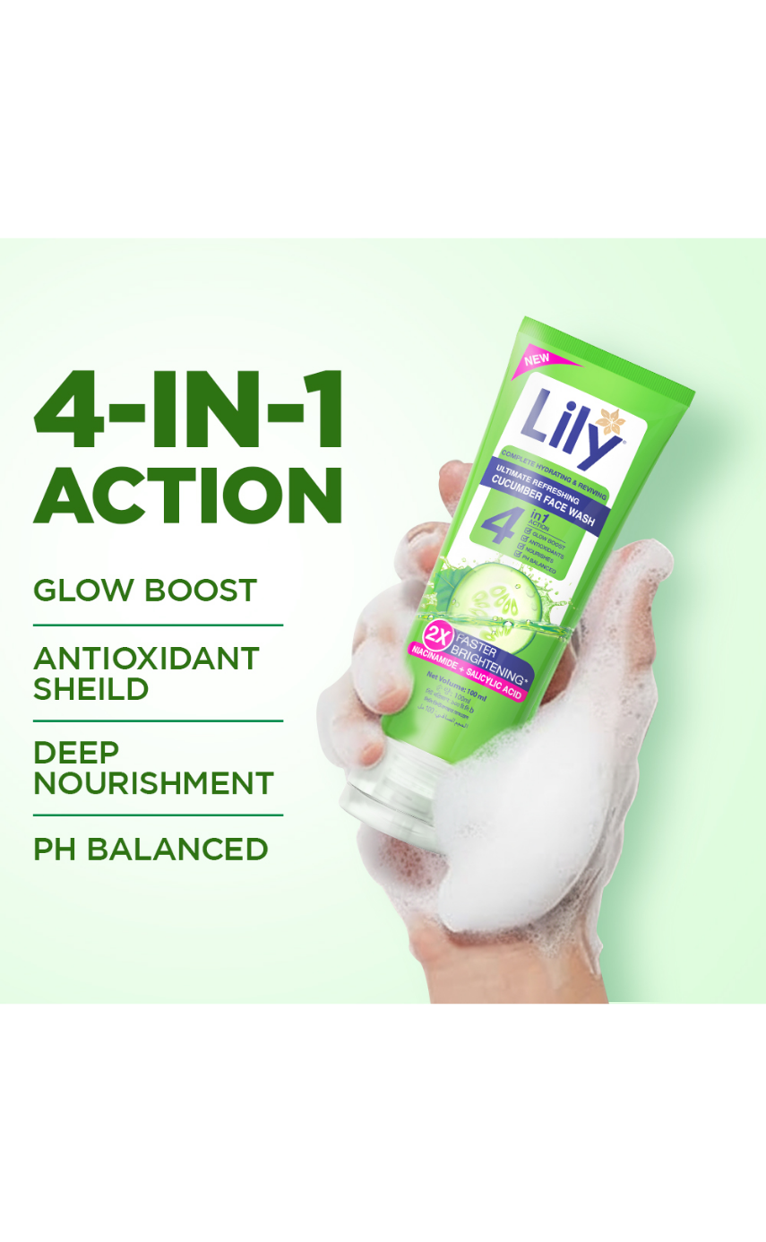 Lily Cucumber Facewash 100ml - Image 3