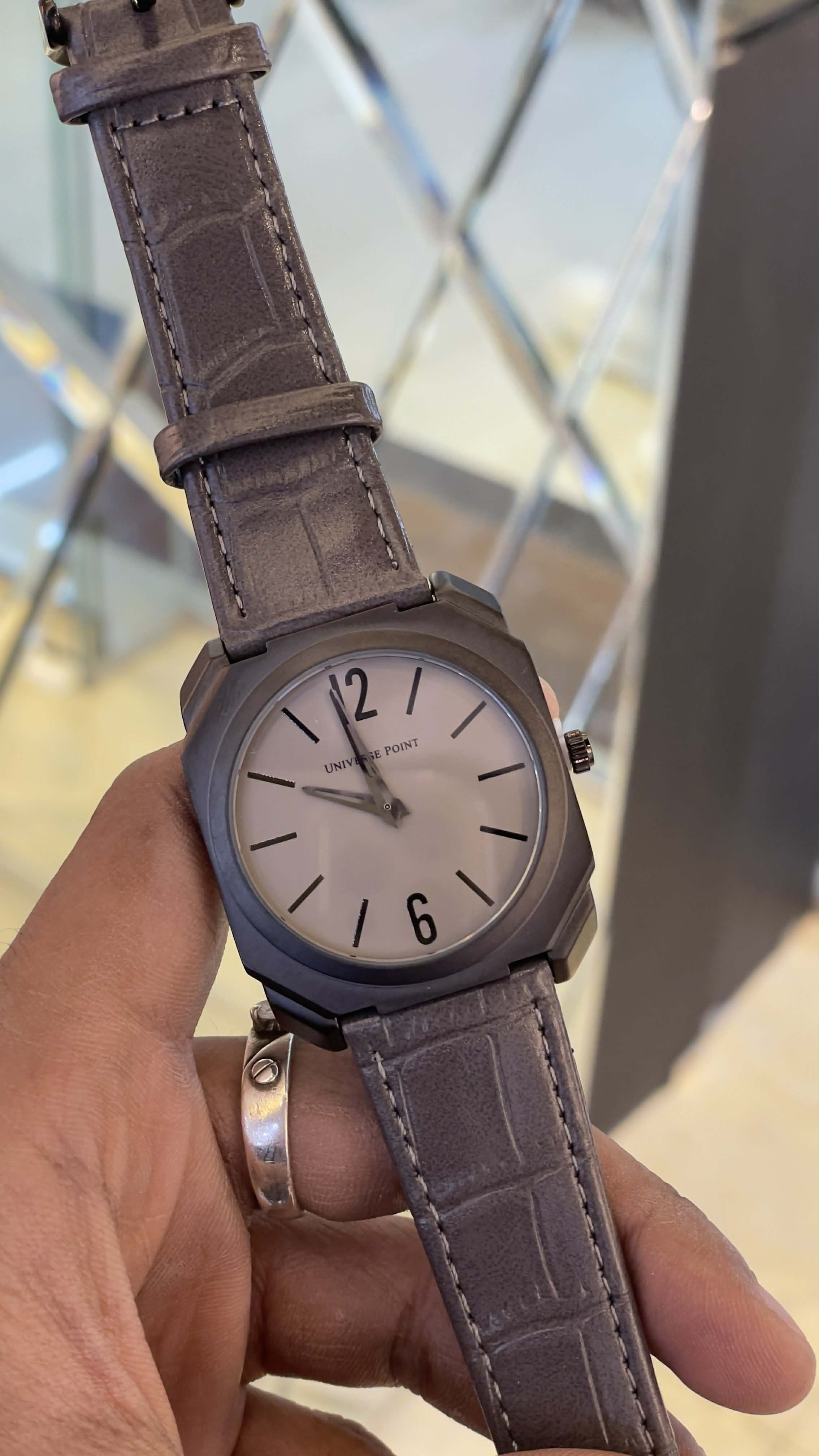 UNIVERSE POINT SLIM GREY DIAL GREY BELT UP1988-1205