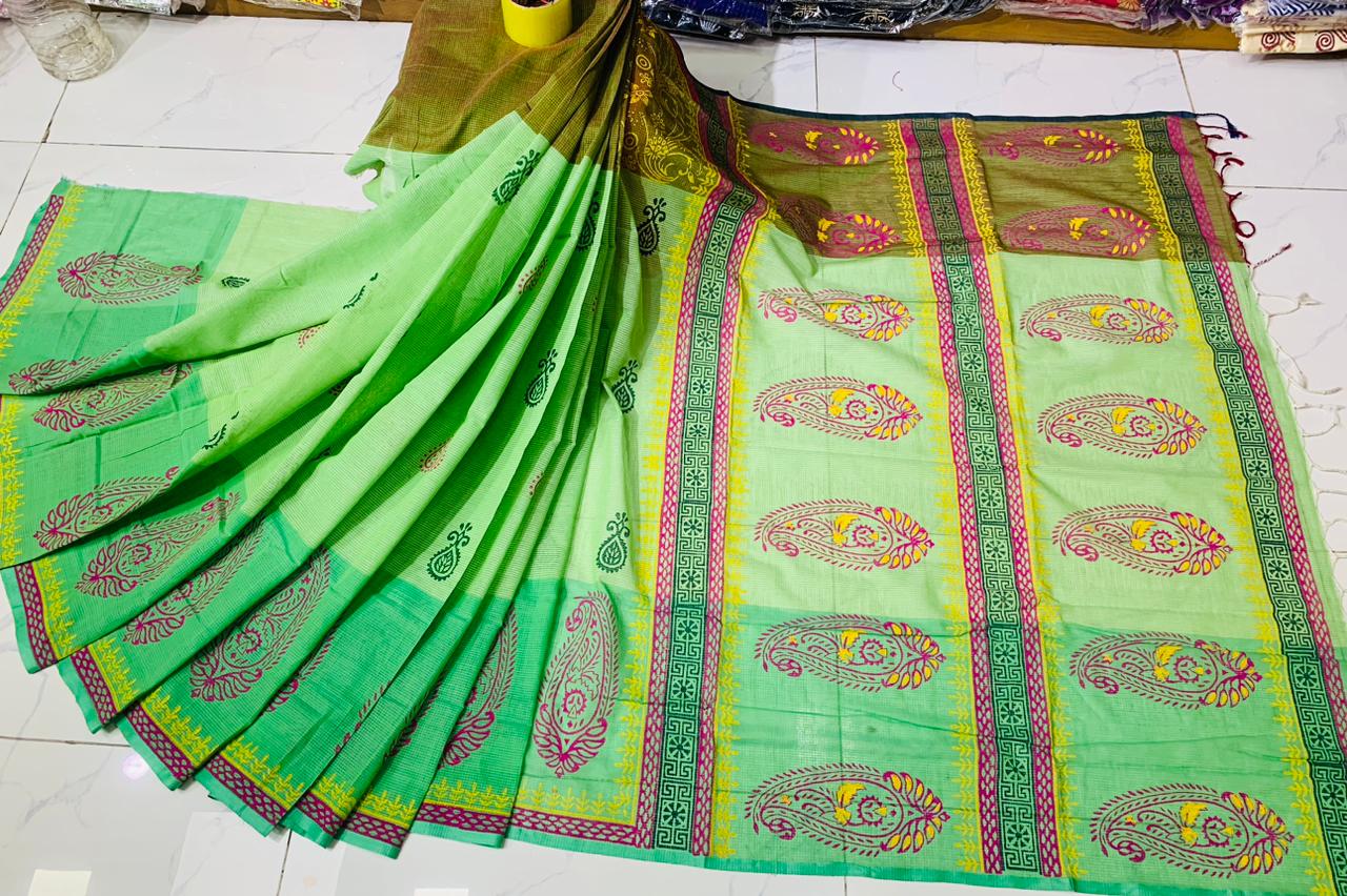 Cotton Block Print Saree_img_0