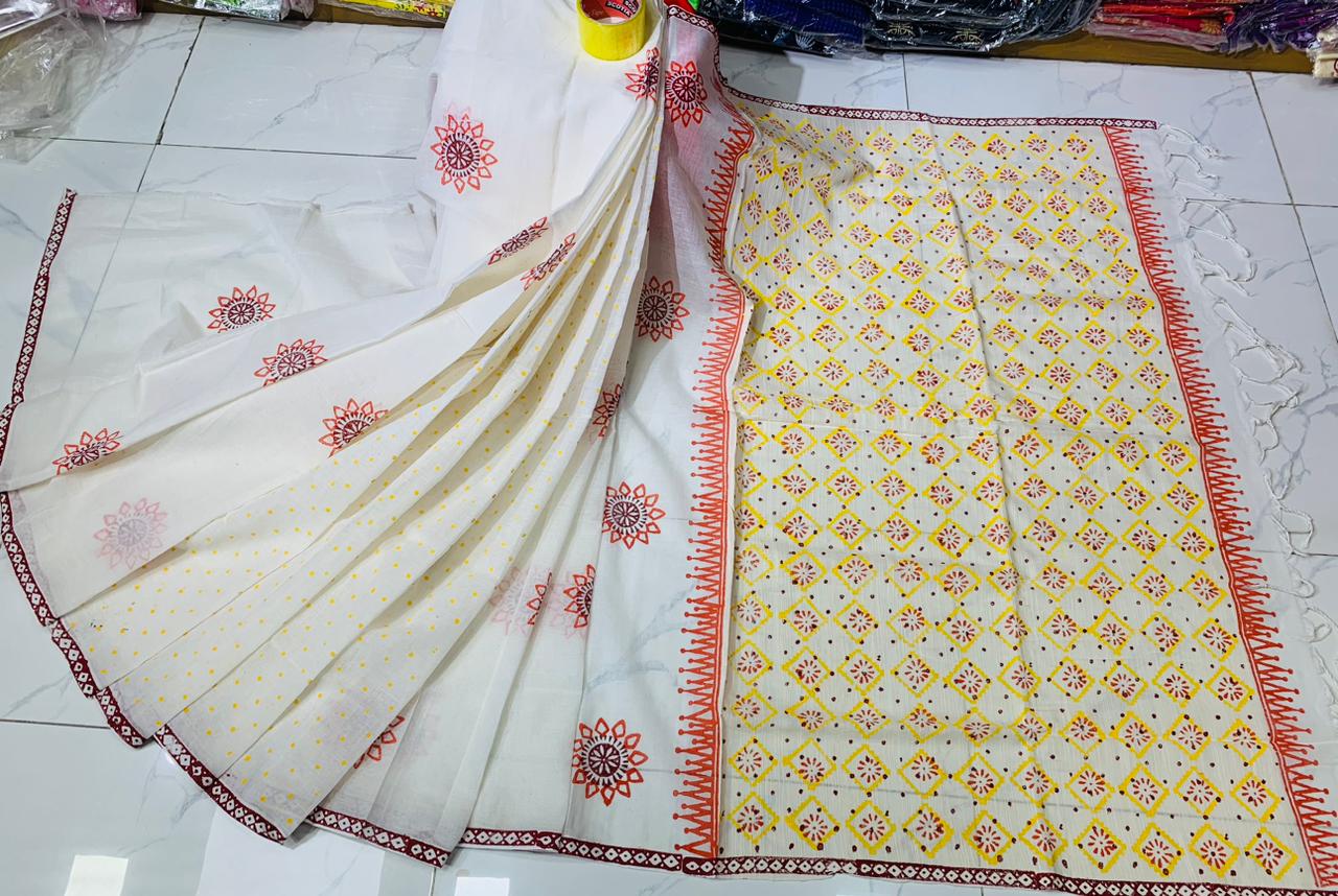 Cotton Block Print Saree_img_0