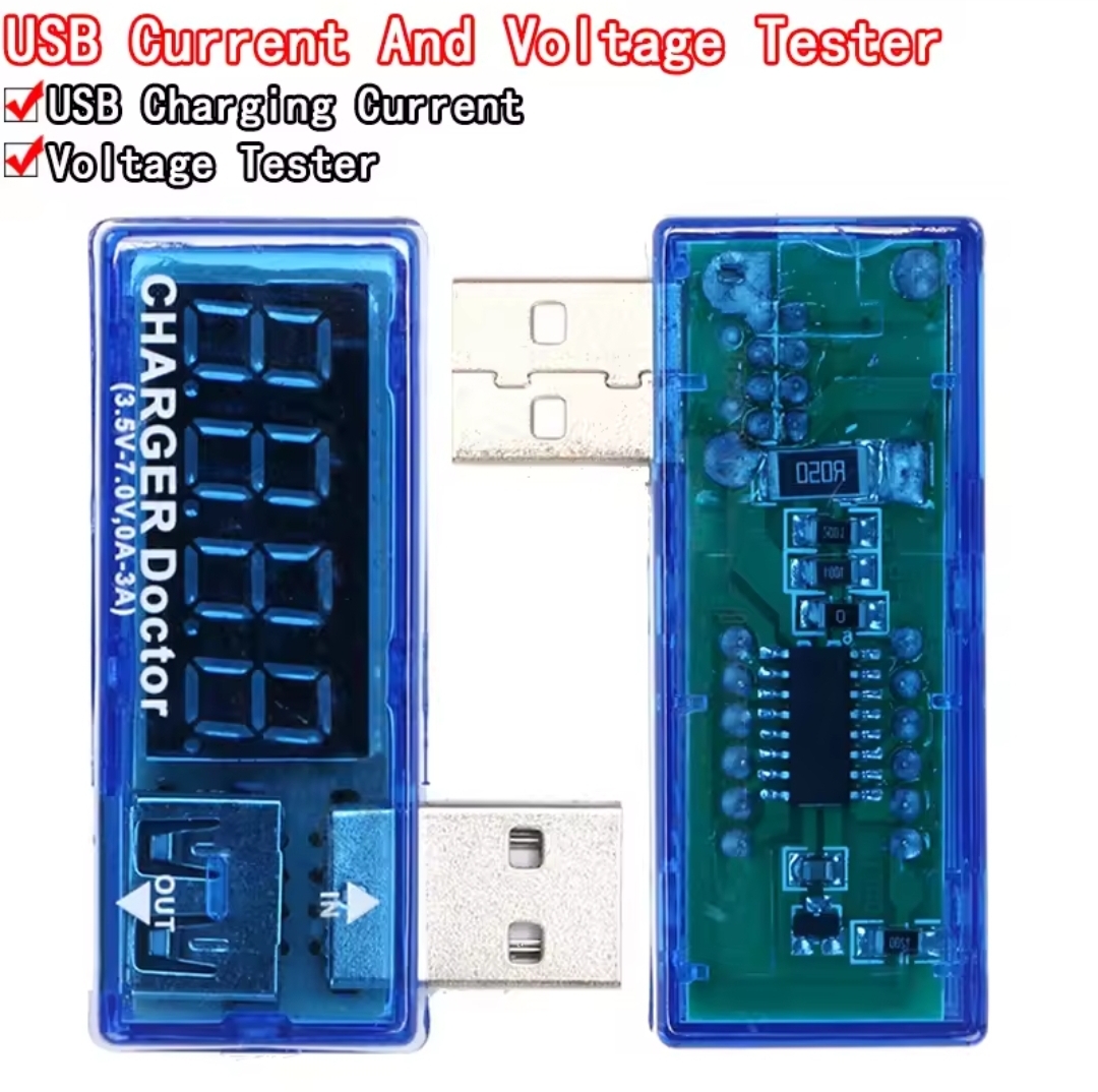 Digital USB Power Tester | Mini USB Charger Doctor | Transparent Voltmeter & Ammeter | Mobile Power Current Voltage Detector_img_1