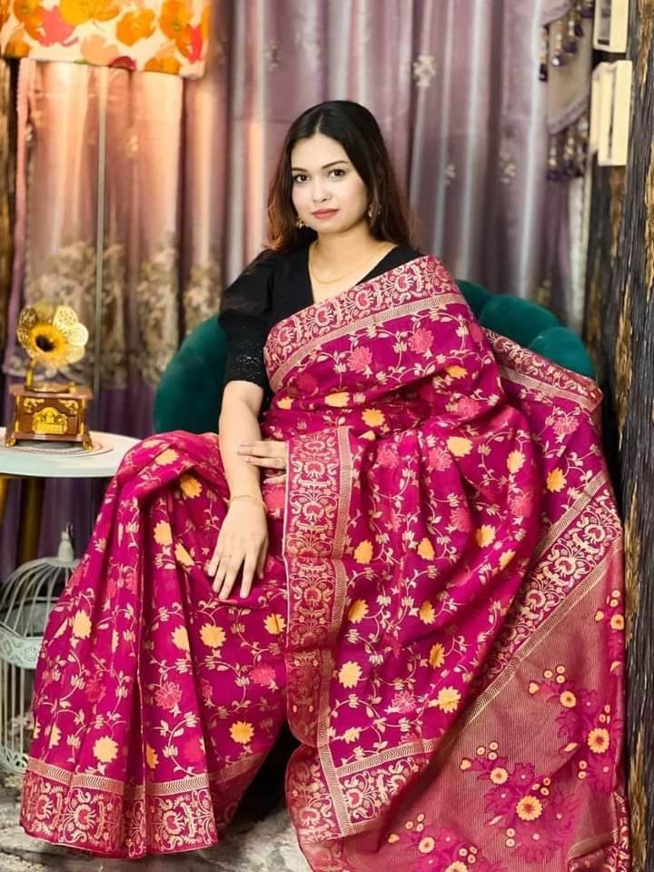 Half Silk Hand Printed Saree_img_0