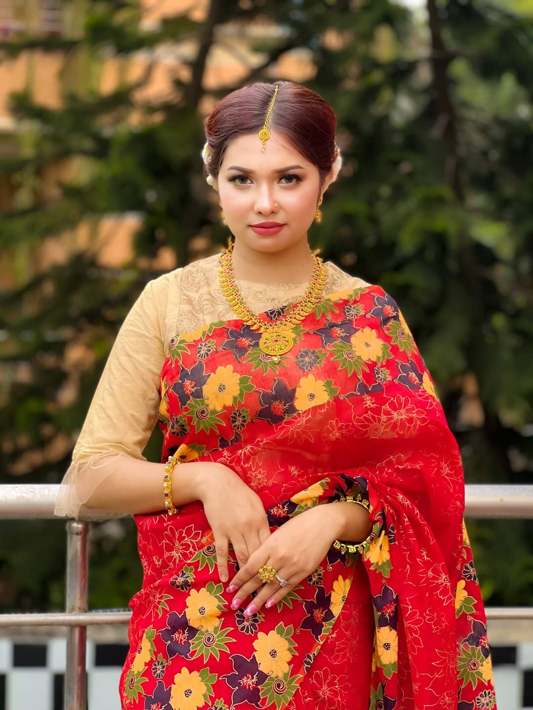 Half Silk Hand printed Saree_img_0