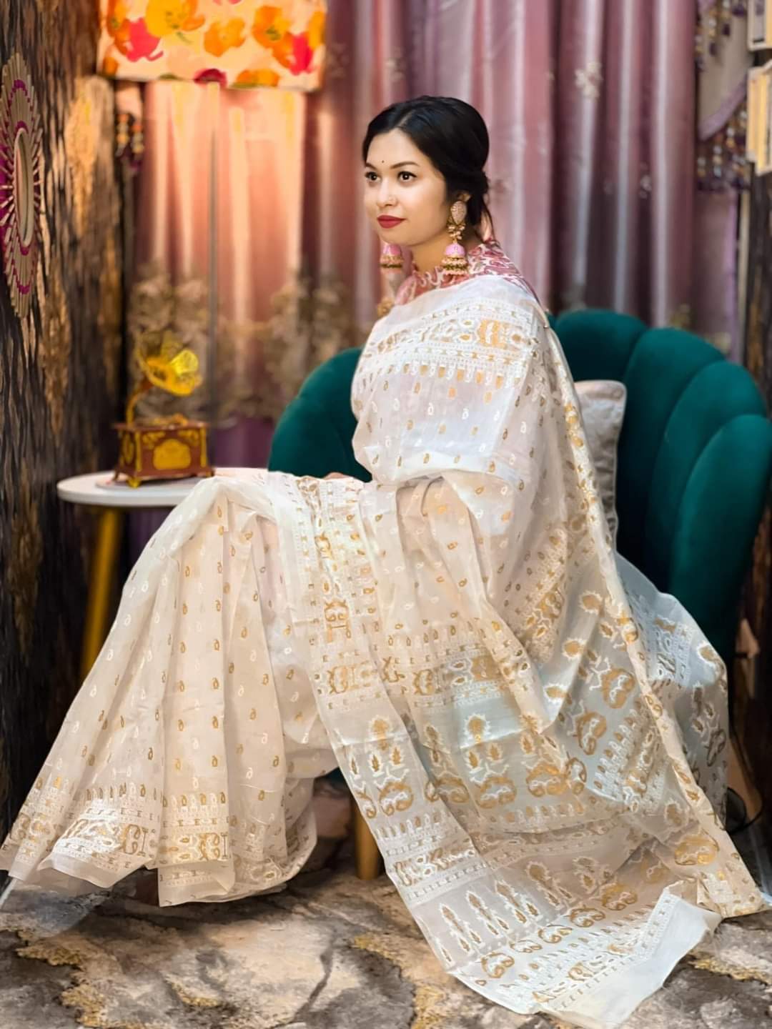 Half Silk Hand printed Saree_img_0