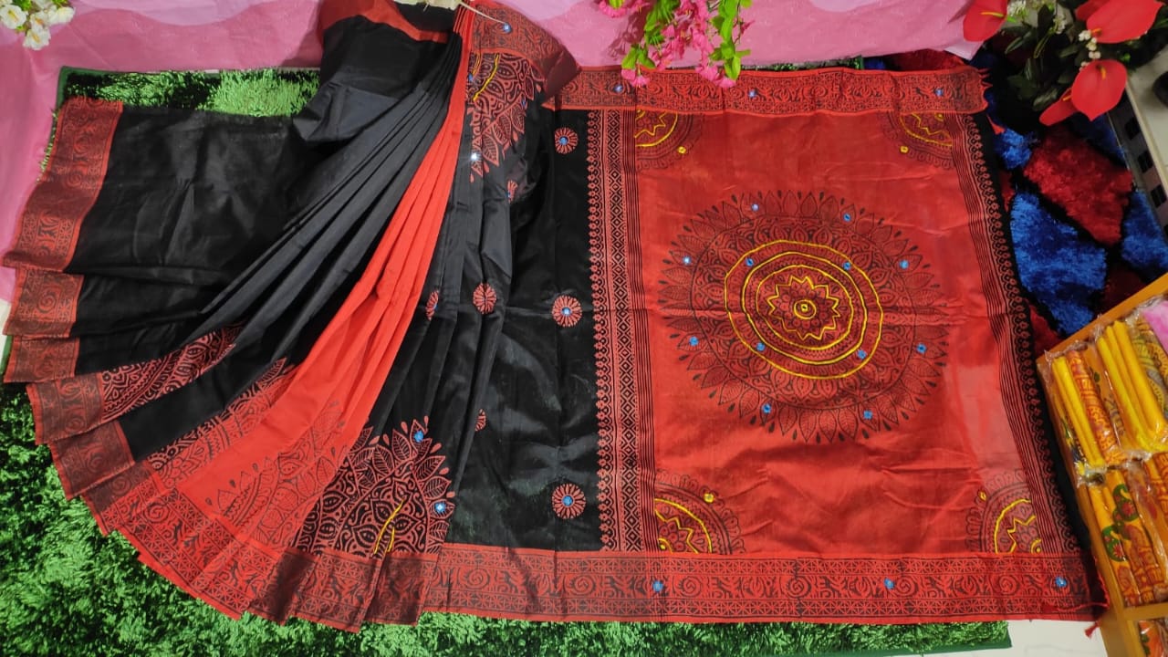 Embroidered Dhupian Silk Saree_img_0