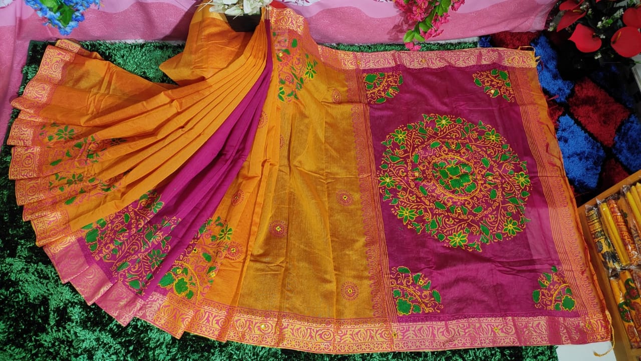 Embroidered Dhupian Silk Saree_img_0