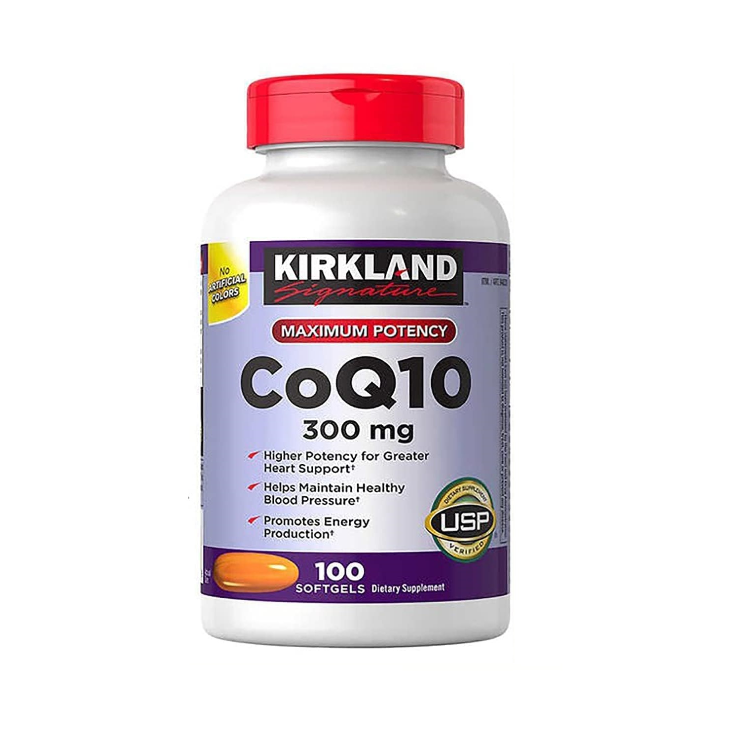 Kirkland Signature CoQ10 300 mg - 100 Softgels - Made in USA