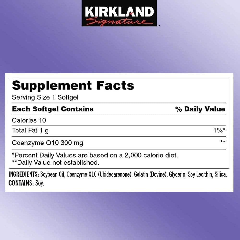 Kirkland Signature CoQ10 300 mg - 100 Softgels - Made in USA_img_1