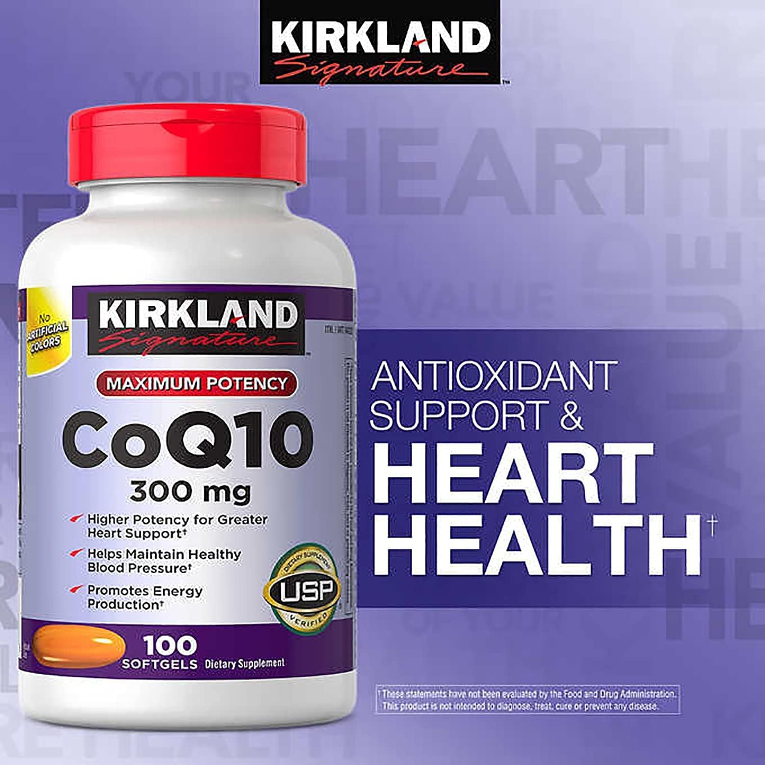 Kirkland Signature CoQ10 300 mg - 100 Softgels - Made in USA_img_3