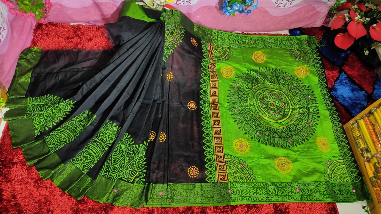 Embroidered Dhupian Silk Saree_img_0