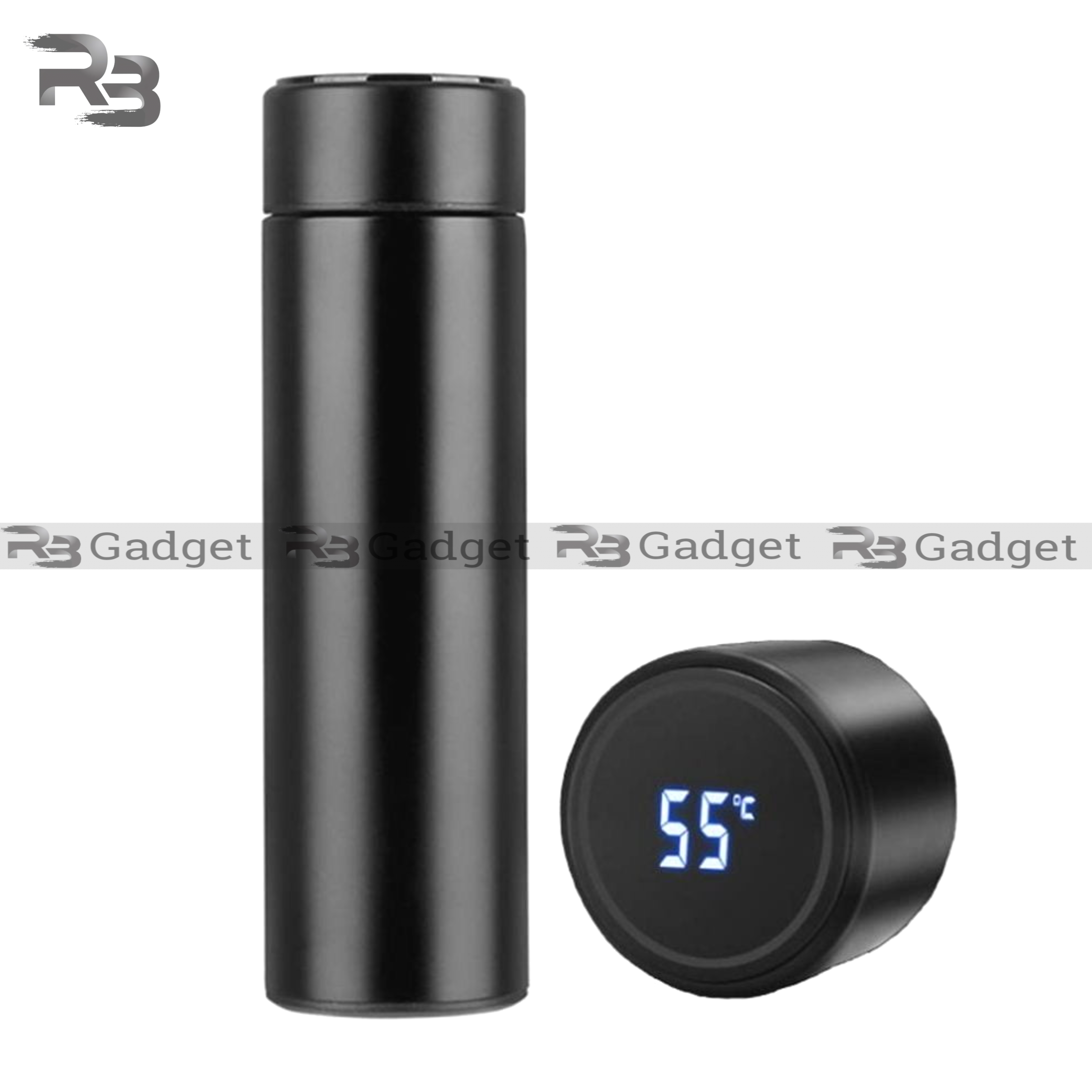 Modern Style Hot & Cold Flask With Led Temperature Monitor – Black Color_img_0