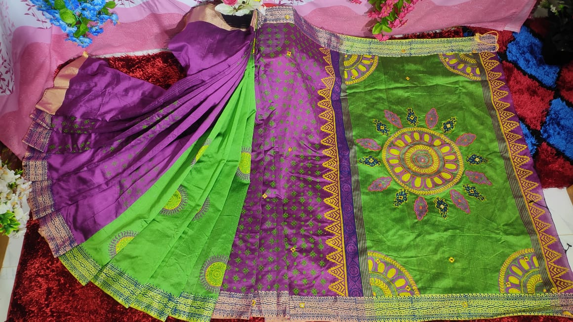 Embroidered Dhupian Silk Saree_img_0