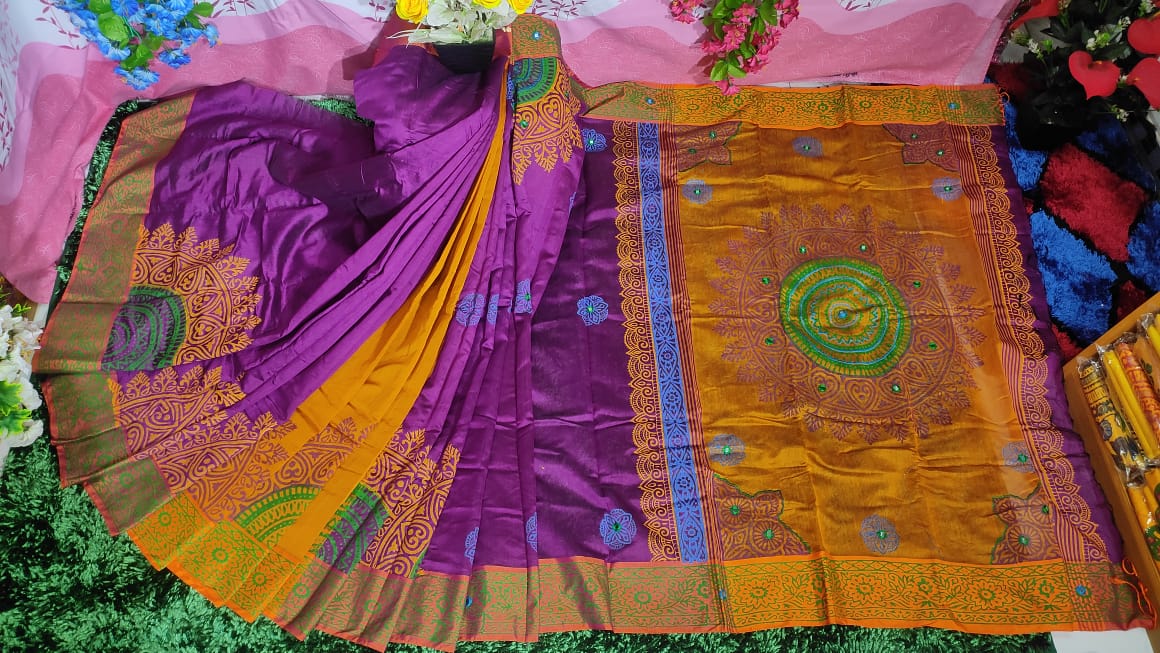 Embroidered Dhupian Silk Saree_img_0