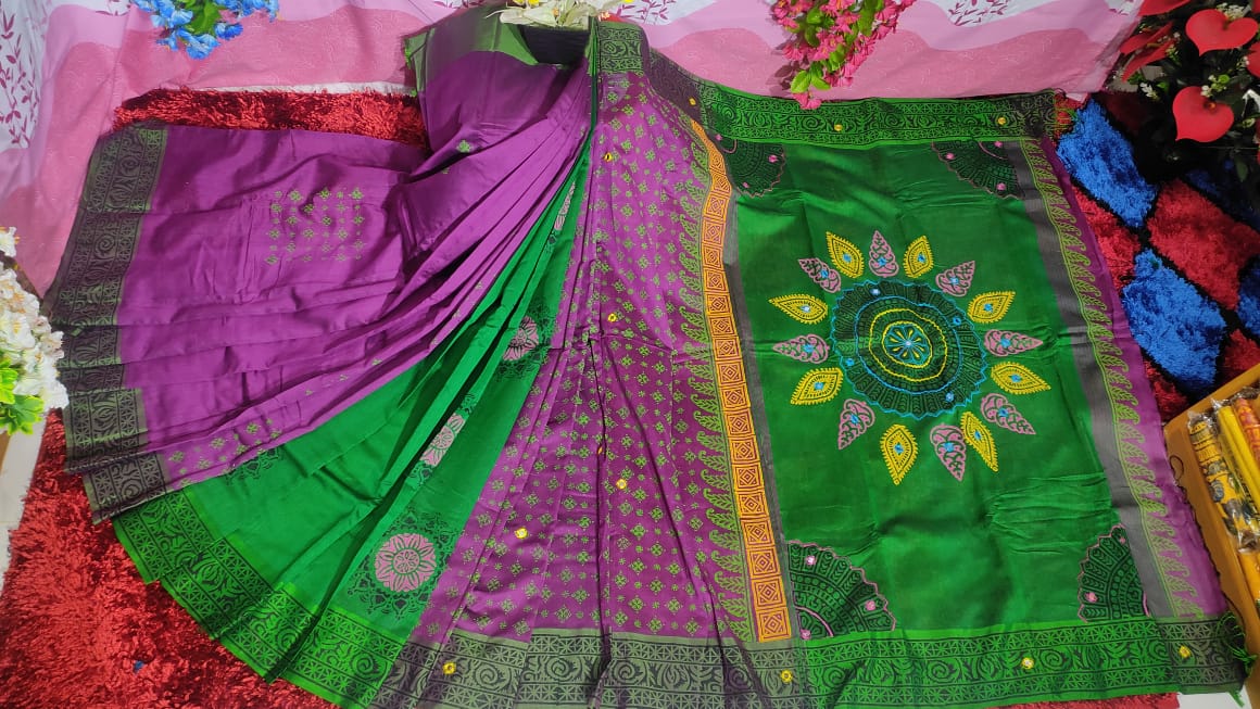 Embroidered Dhupian Silk Saree_img_0