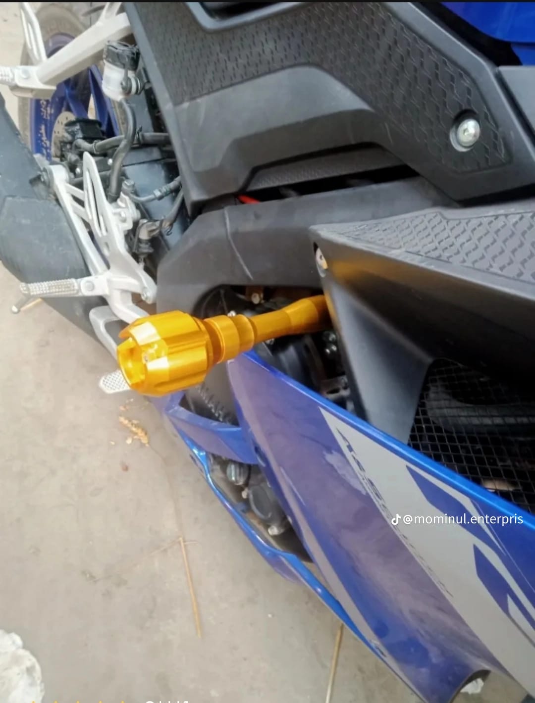 CNC Bumper for bike Golden_img_3