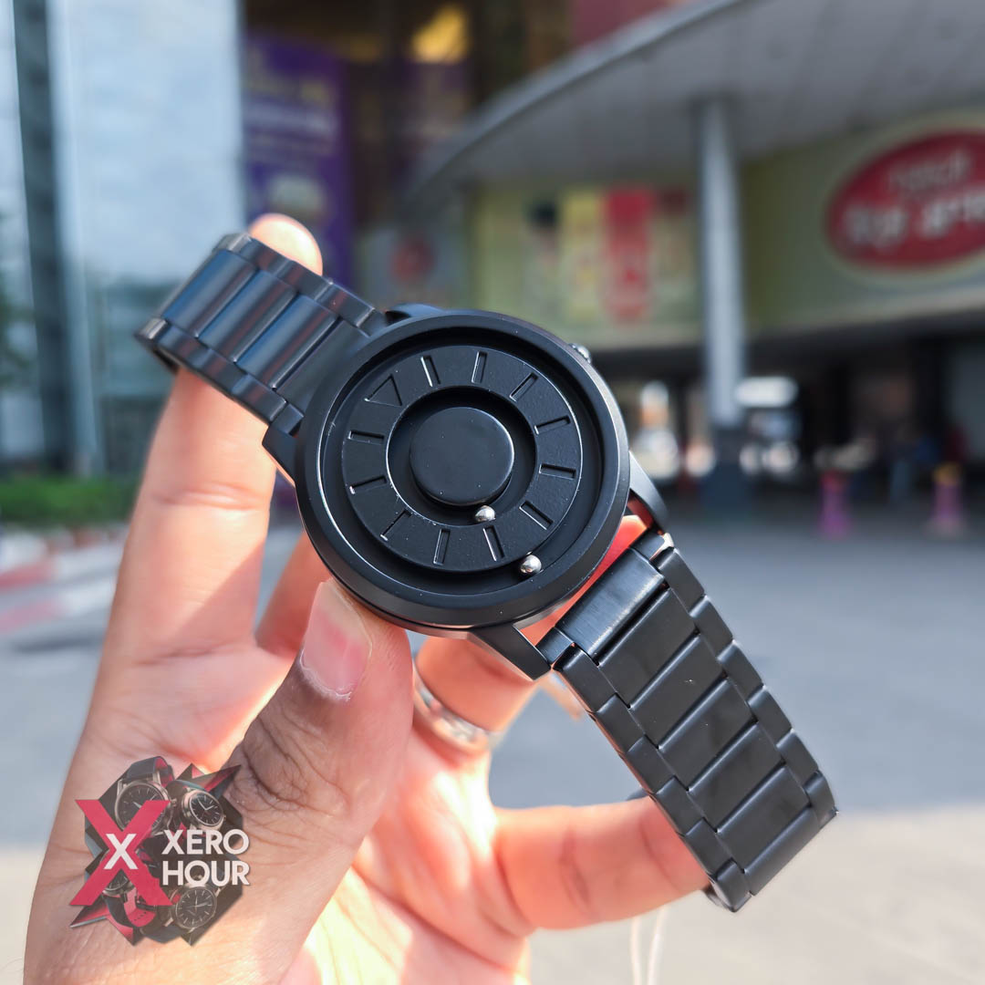 AURA WATCH | Magnetic Matte Black Watch | Unique Watch dial || SS Body_img_1