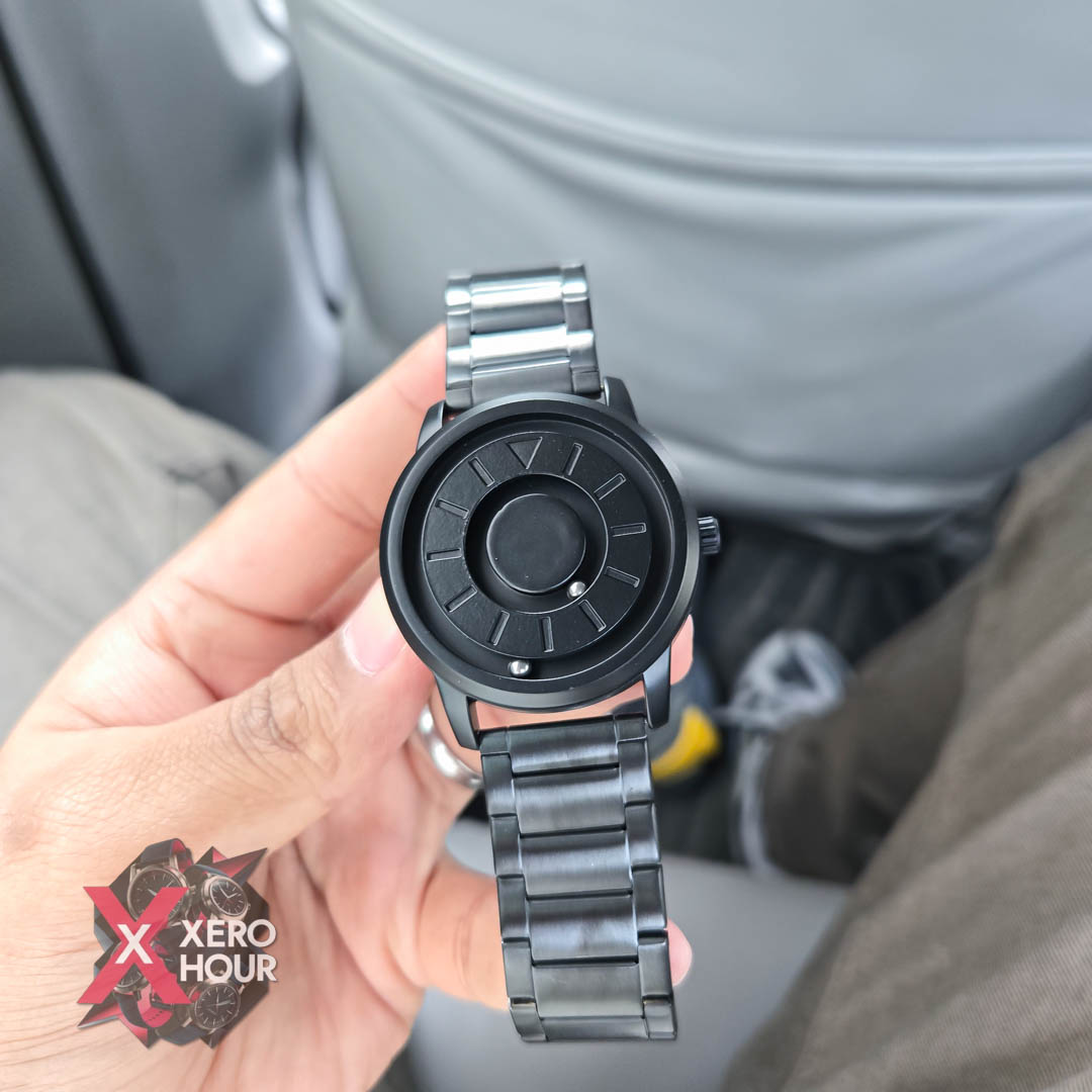 AURA WATCH | Magnetic Matte Black Watch | Unique Watch dial || SS Body_img_2