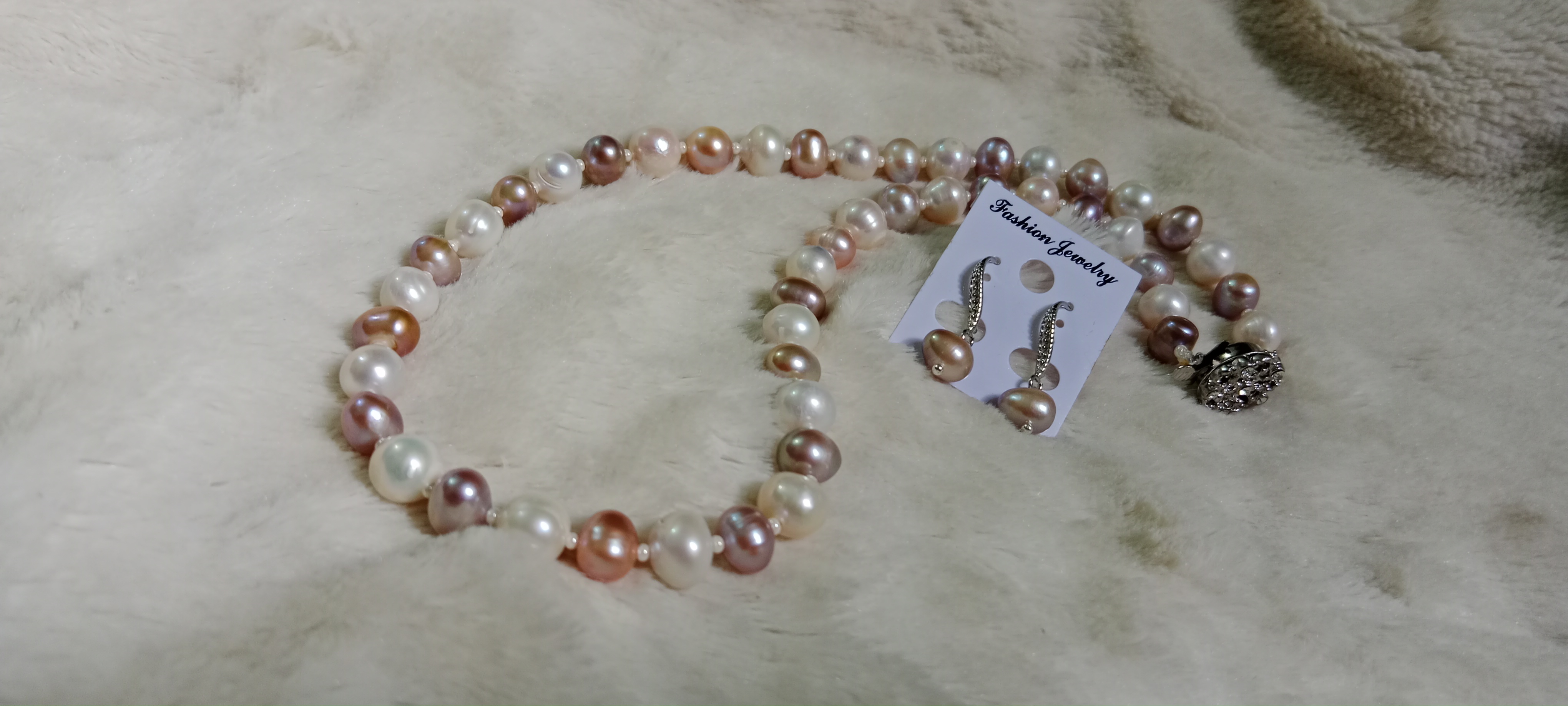 Exclusive Levender & White 9/10 mm pearl Necklace_img_2