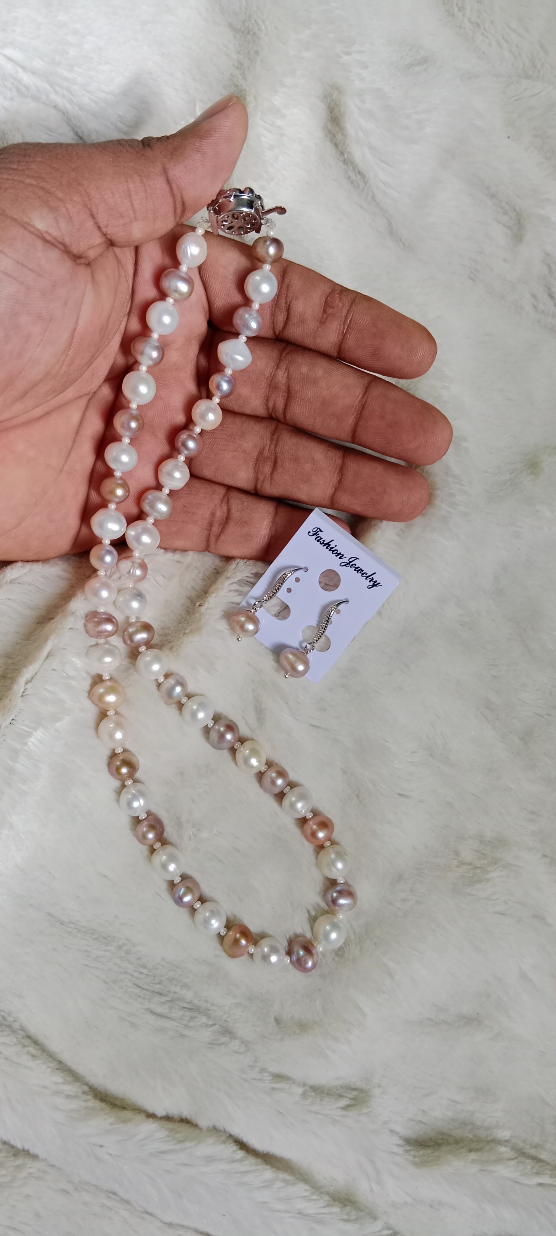 Exclusive Levender & White 9/10 mm pearl Necklace_img_4