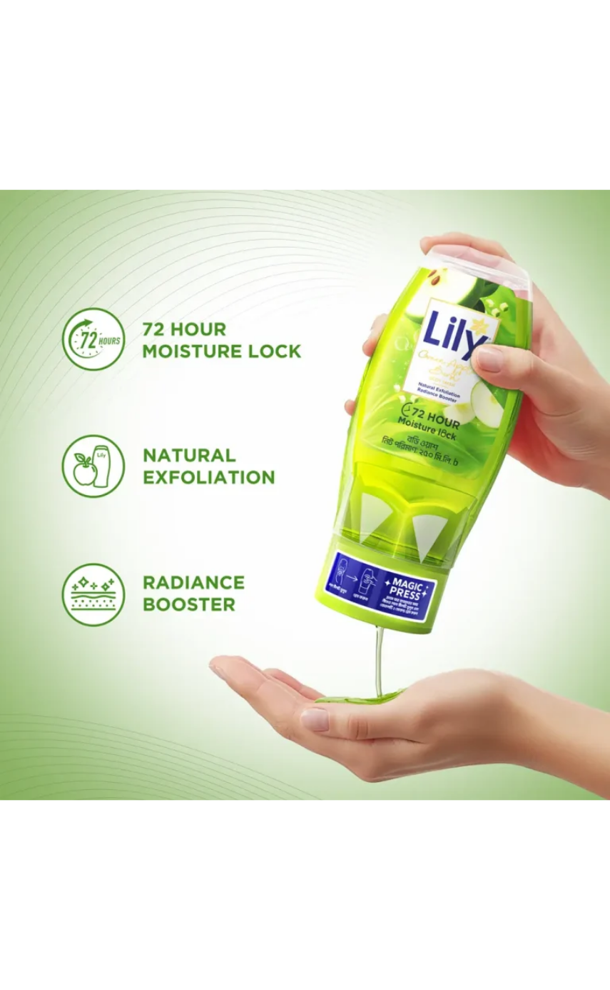 Lily Green Apple Burst Body Wash 250ml - Image 2