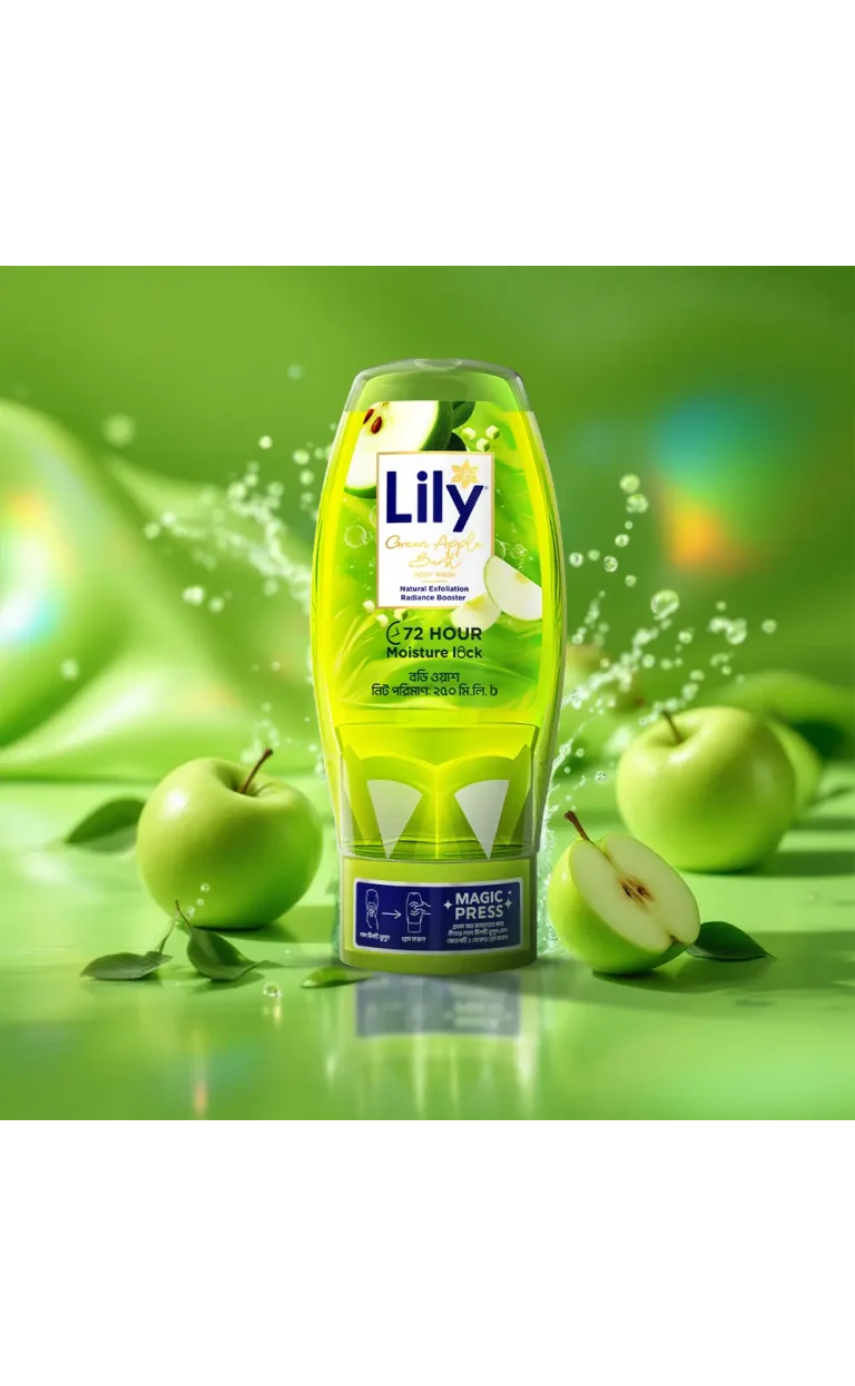 Lily Green Apple Burst Body Wash 250ml - Image 4