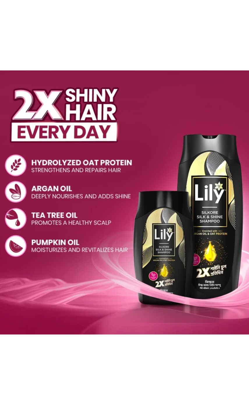 Silkore – Silk & Shine Shampoo 170ml - Image 2